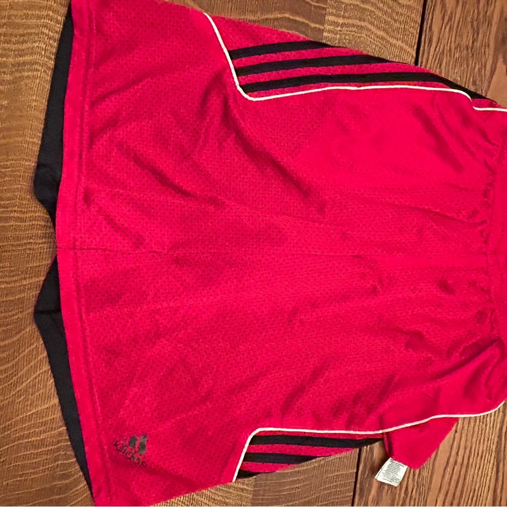 Adidas Red Sports Skirt with Black Trim